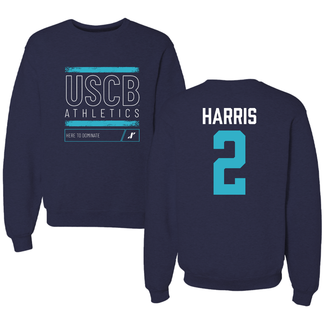 University of South Carolina Beaufort Soccer Navy Dominate Crewneck - #2 Kennedy Harris