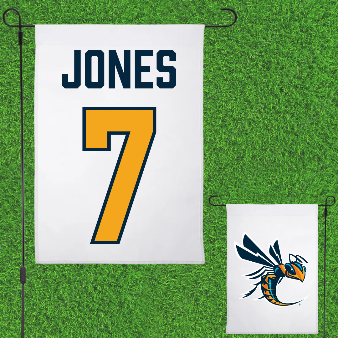 Cedarville University Softball White Garden Flag - #7 Madison Jones
