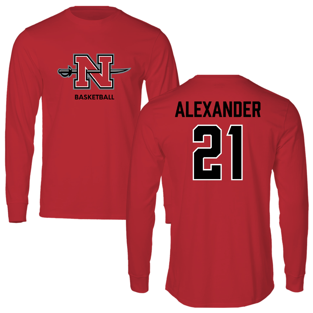 Nicholls State University Basketball (W) Red Mascot Long Sleeve - #21 Lexi Alexander
