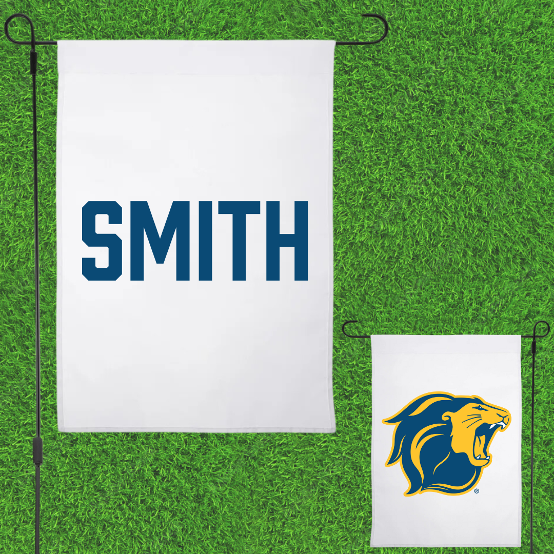 The College of New Jersey TF and XC White Garden Flag - Tyler Smith