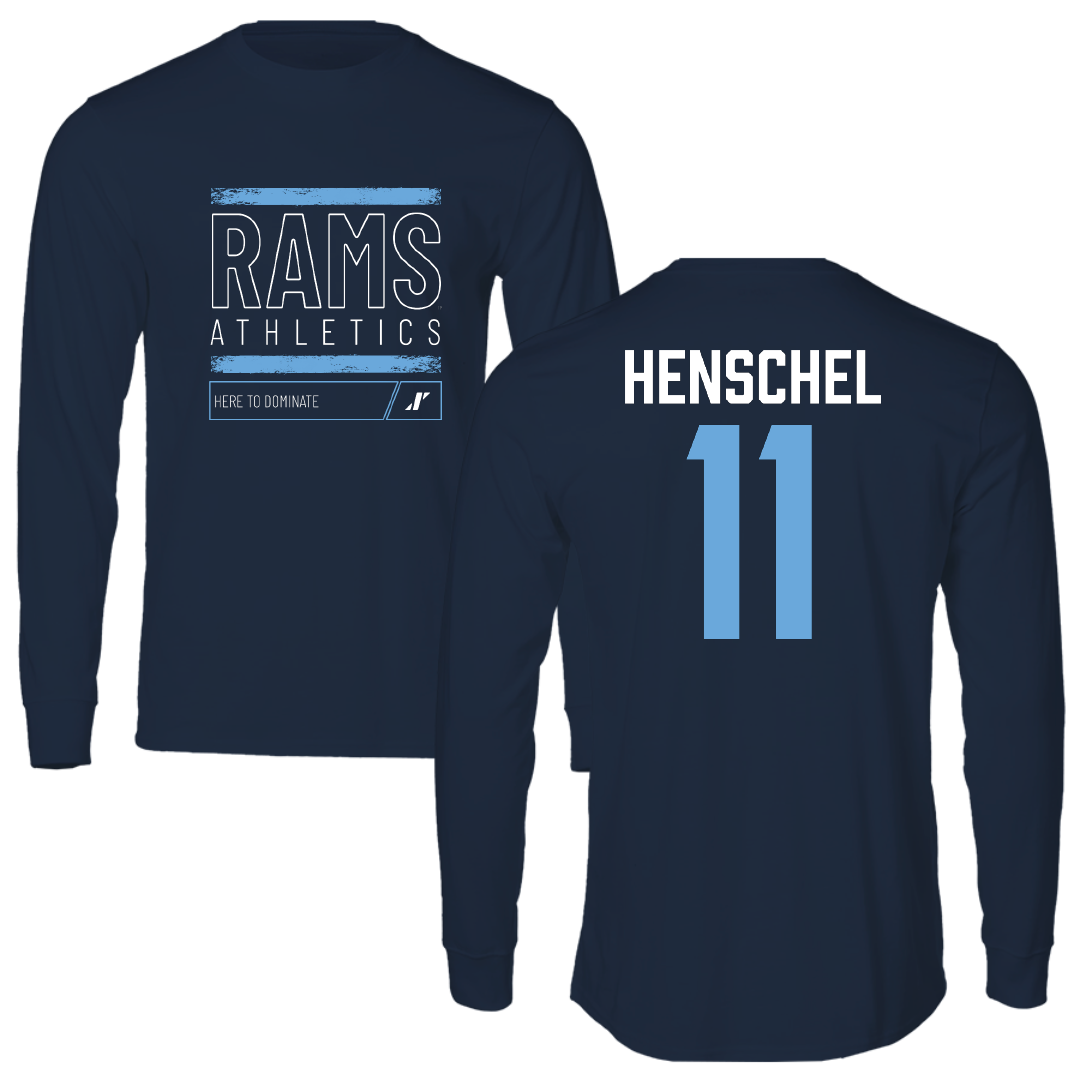 University of Rhode Island Baseball Navy Dominate Long Sleeve - #11 Ryan Henschel