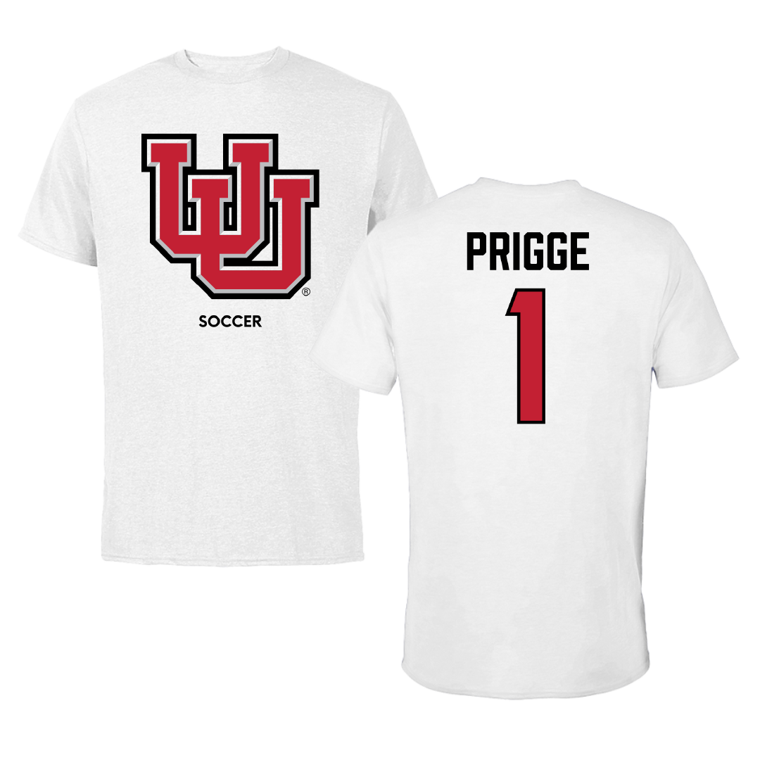 University of Utah Soccer (W) White Tee - #1 Taylor Prigge