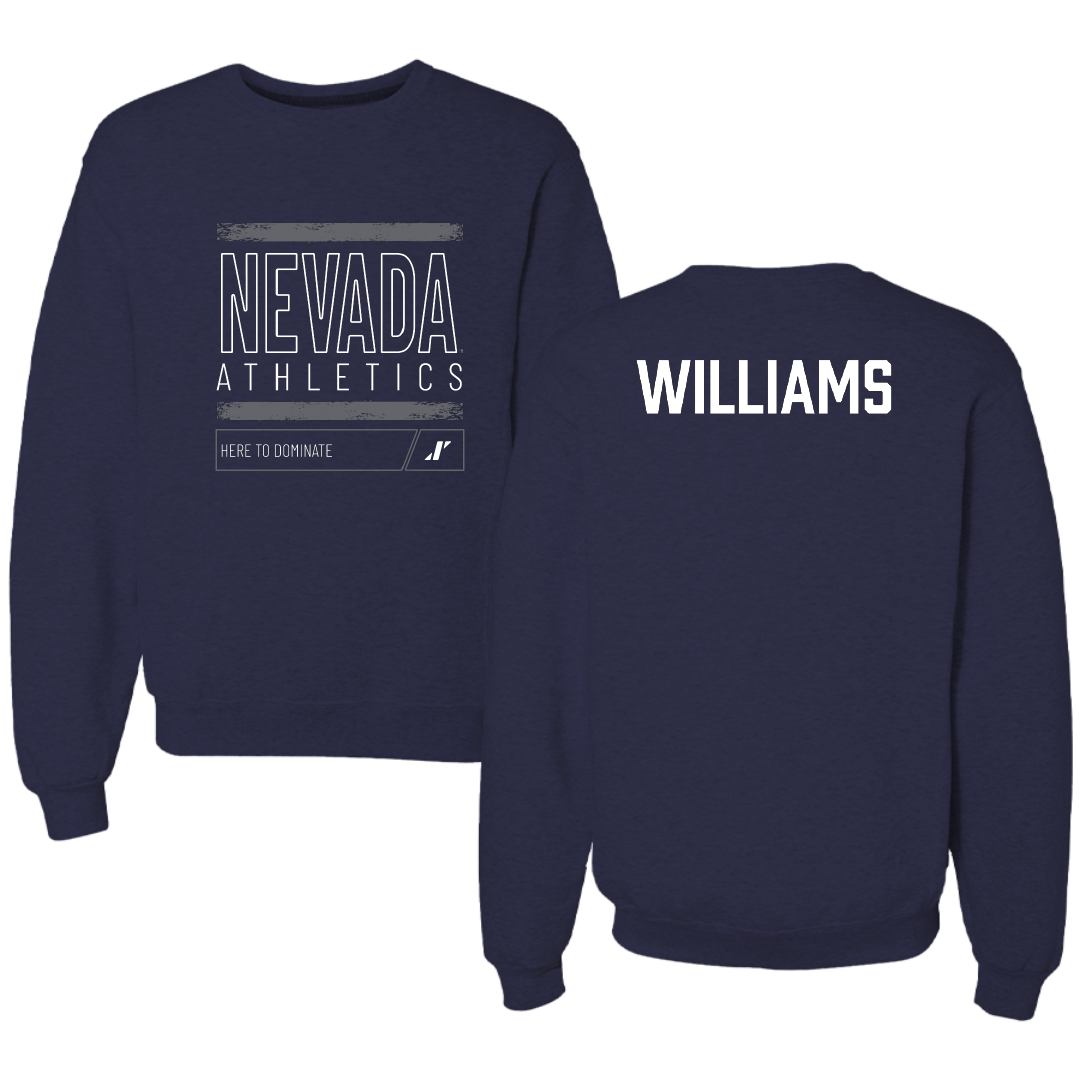 University of Nevada Cheer Navy Dominate Crewneck - Sophie Williams