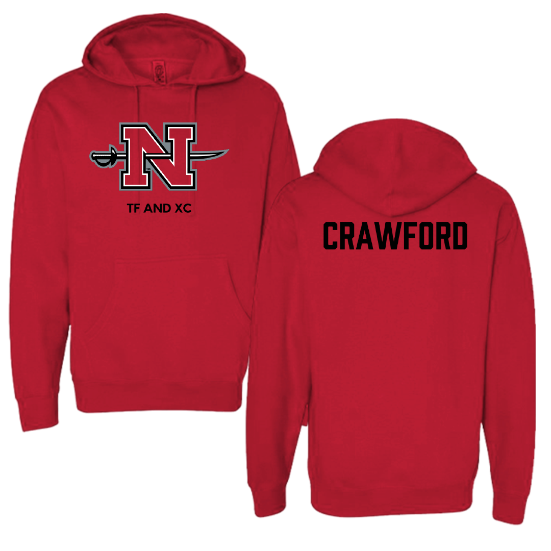 Nicholls State University TF and XC Red Hoodie - Michael Crawford