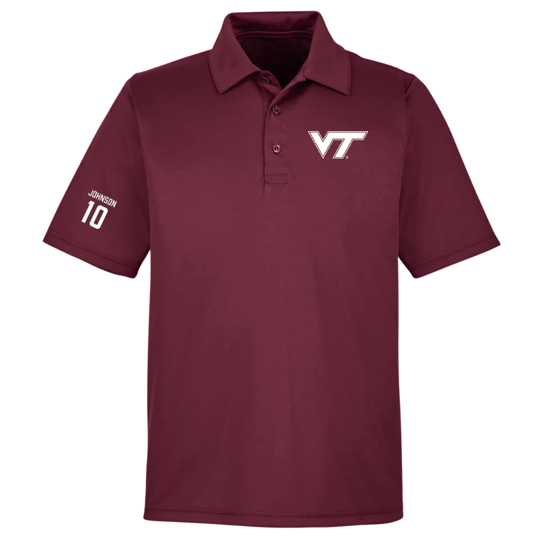Virginia Tech Basketball (M) Maroon Polo - #10 Tyler Johnson