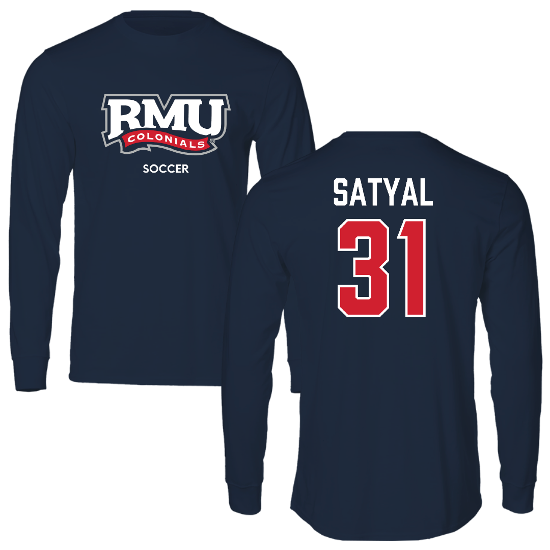 Robert Morris University Soccer (W) Navy RMU Long Sleeve - #31 Deetya Satyal