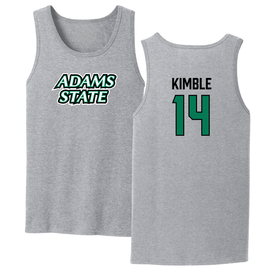 Adams State University Basketball Sport Gray Tank Top - #14 Cam Kimble