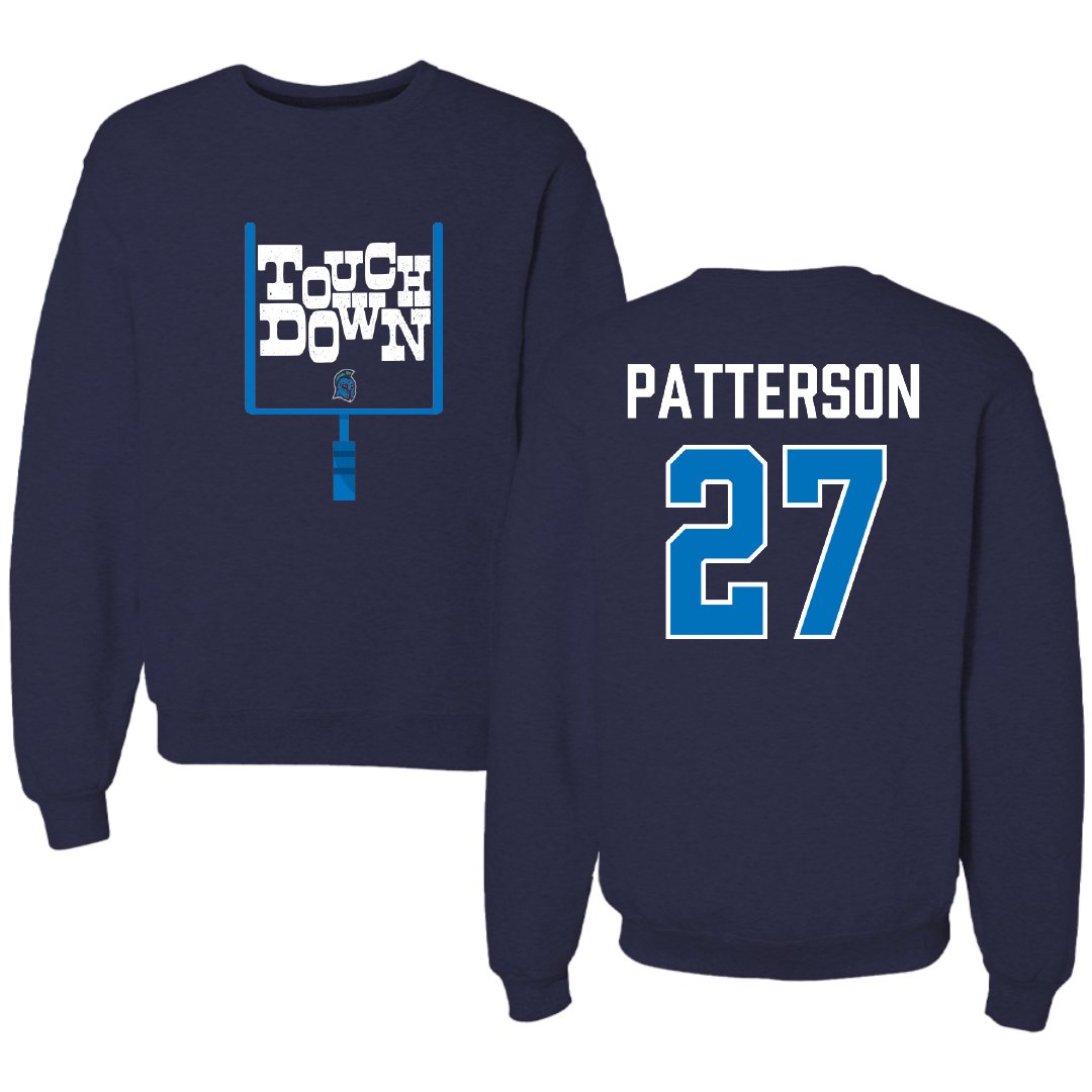 University of West Florida Football Navy Touchdown Crewneck - #27 Tyler Patterson