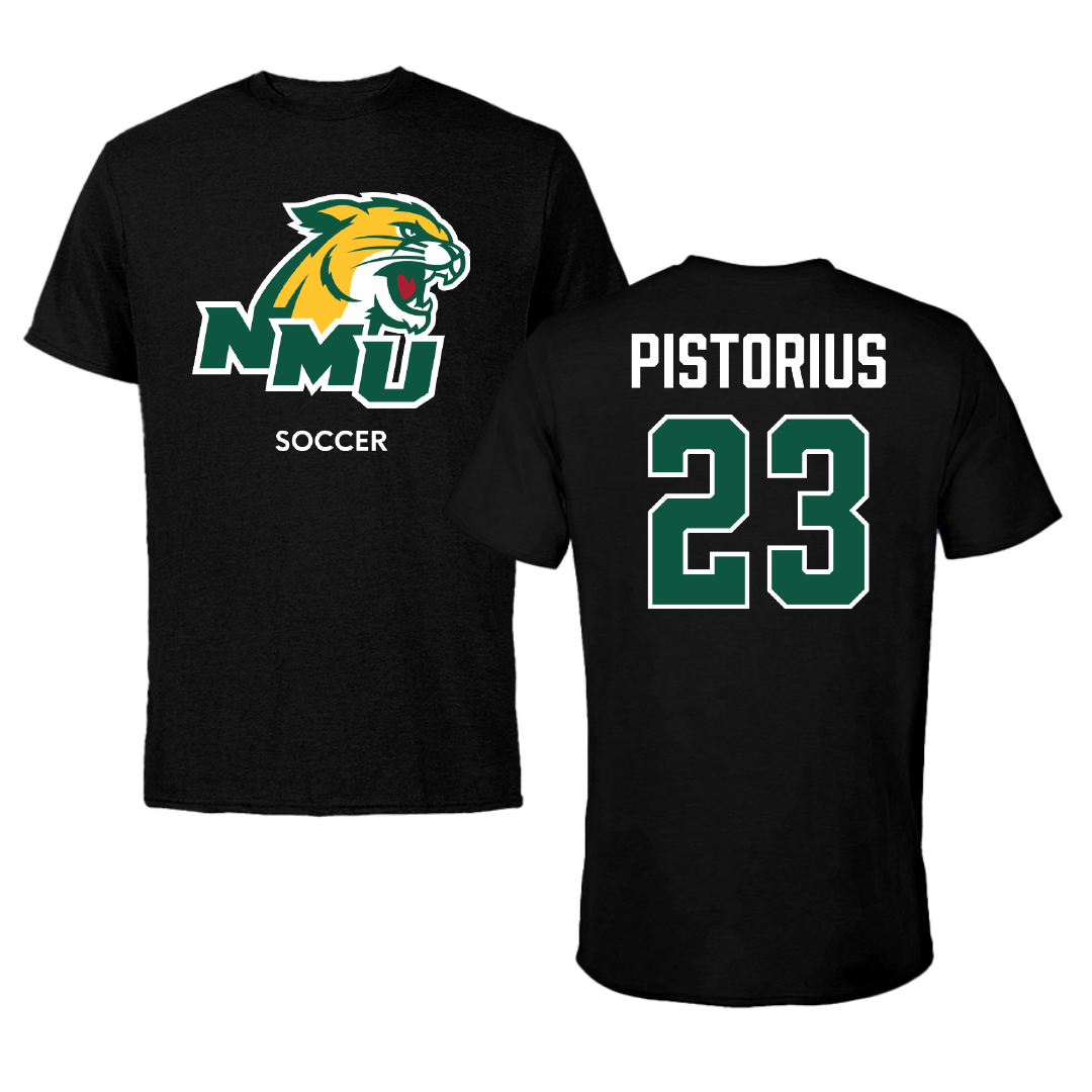 Northern Michigan University Soccer (W) Black Tee - #23 Molly Pistorius