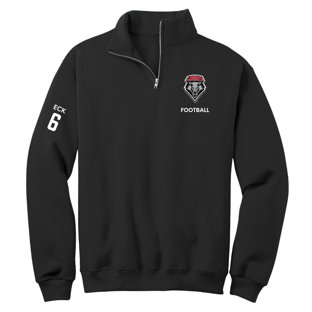 University of New Mexico Football Black Quarter-Zip - #6 Jaxton Eck