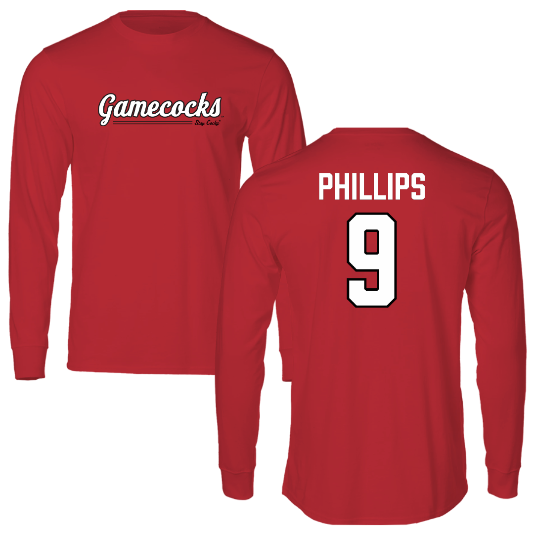 Jacksonville State University Softball Red General Long Sleeve - #9 Ashley Phillips
