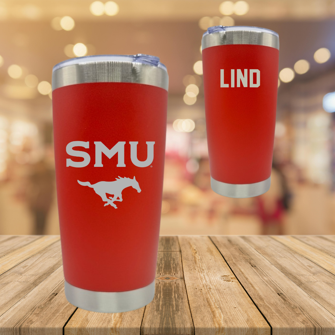 Southern Methodist University Swimming & Diving Red Stainless Steel Tumbler - Olivia Lind