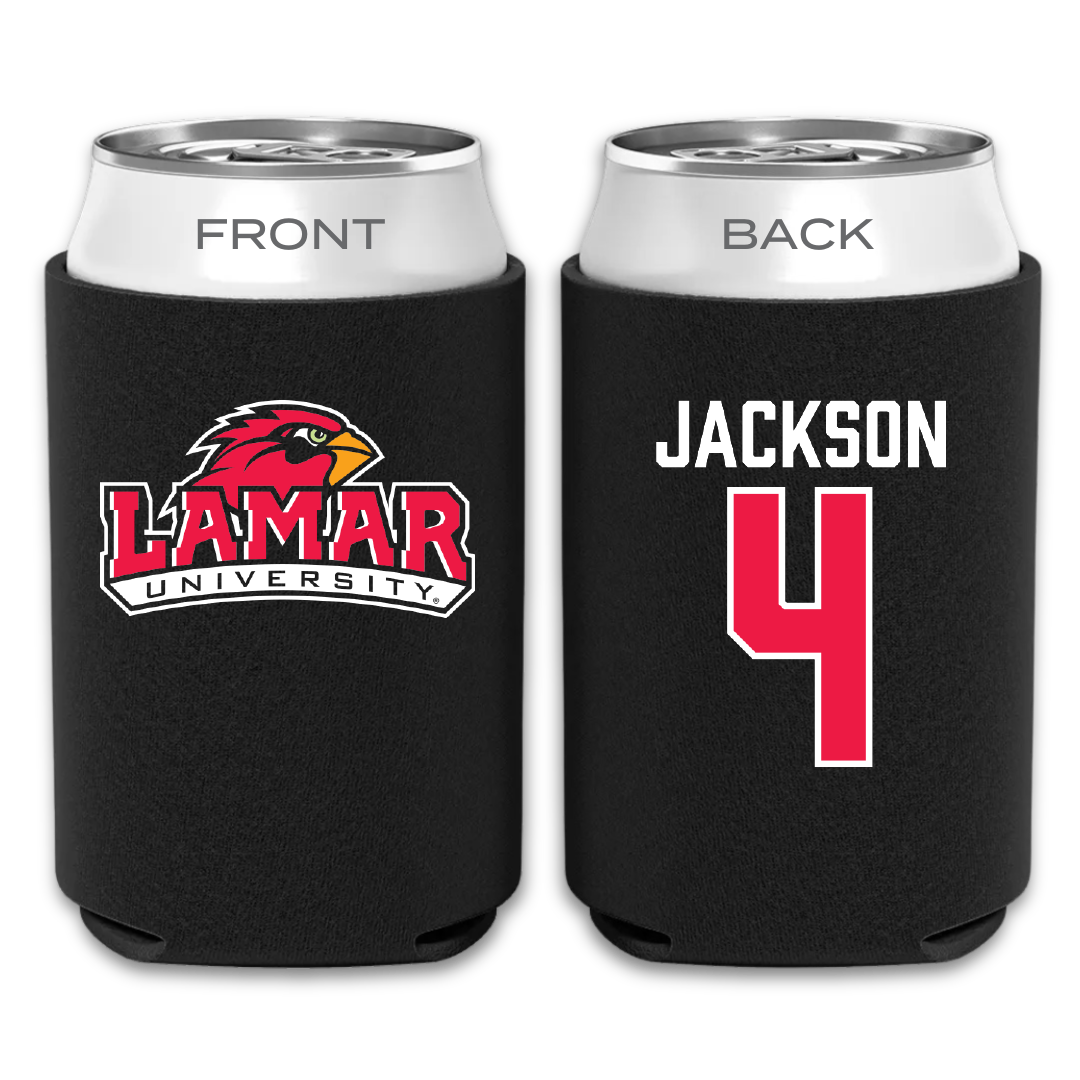 Lamar University Football Black Can Cooler - #4 Jaymond Jackson