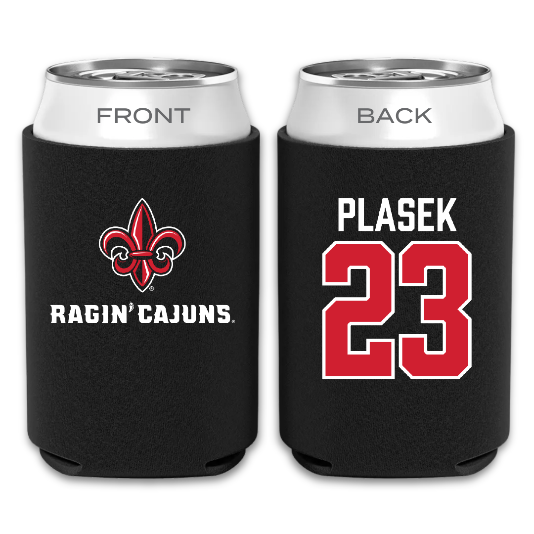 University of Louisiana at Lafayette Soccer Black Can Cooler - #23 Liberty Plasek