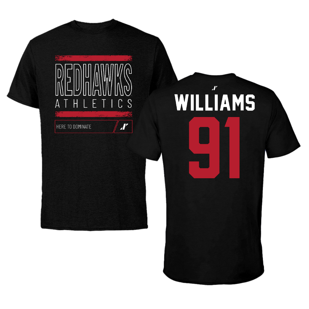 Miami University (Ohio) Football Black Dominate Performance Tee - #91 Sam Williams