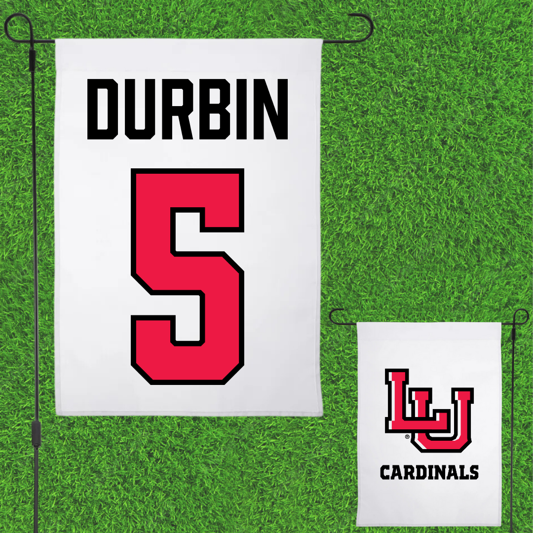Lamar University Baseball White Garden Flag - #5 Beau Durbin