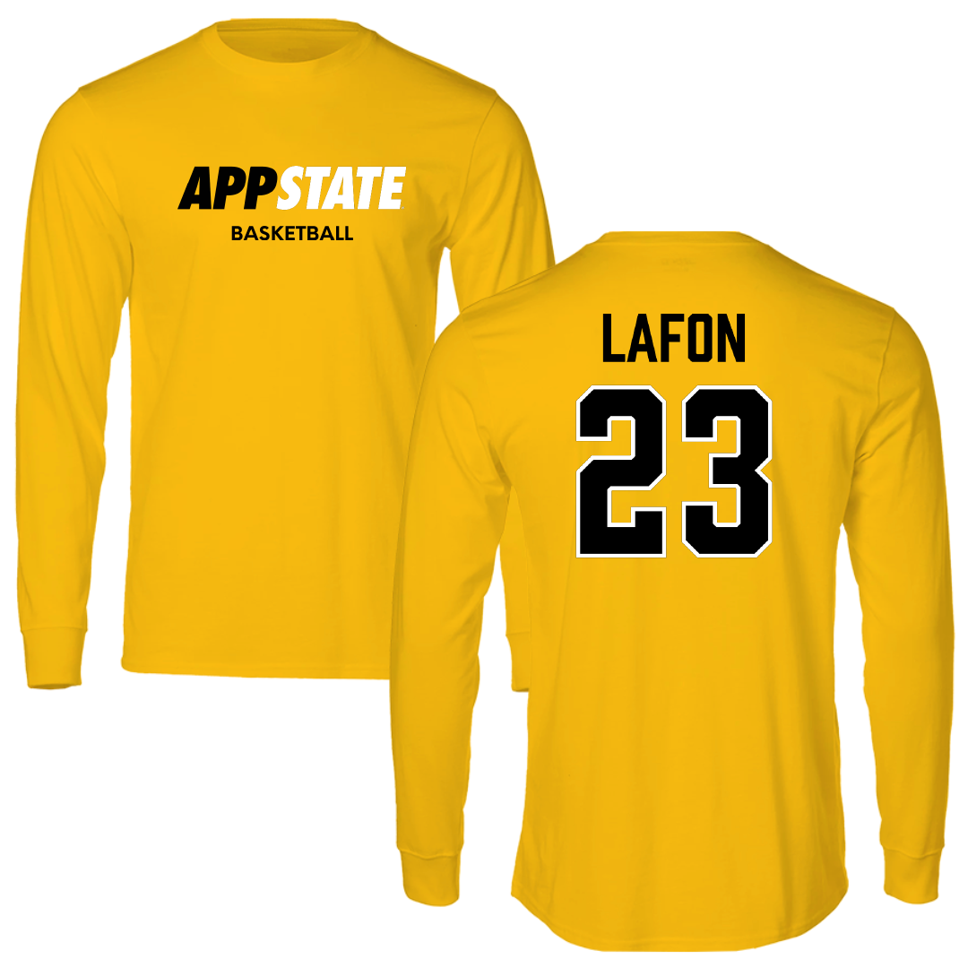 Appalachian State University Basketball (W) Gold Performance Long Sleeve - #23 Samantha LaFon