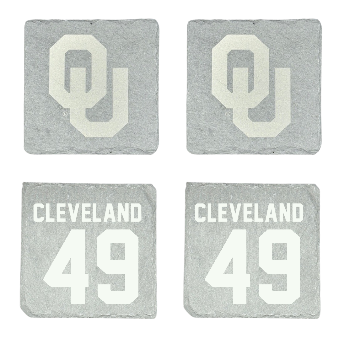 University of Oklahoma Baseball Stone Coaster (4 Pack)  - #49 Jackson Cleveland