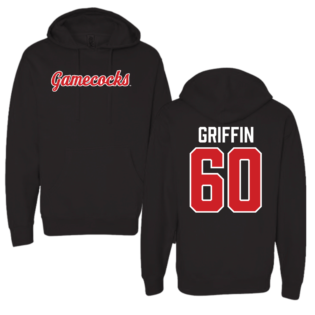 Jacksonville State University Football Black Hoodie - #60 Cameron Griffin
