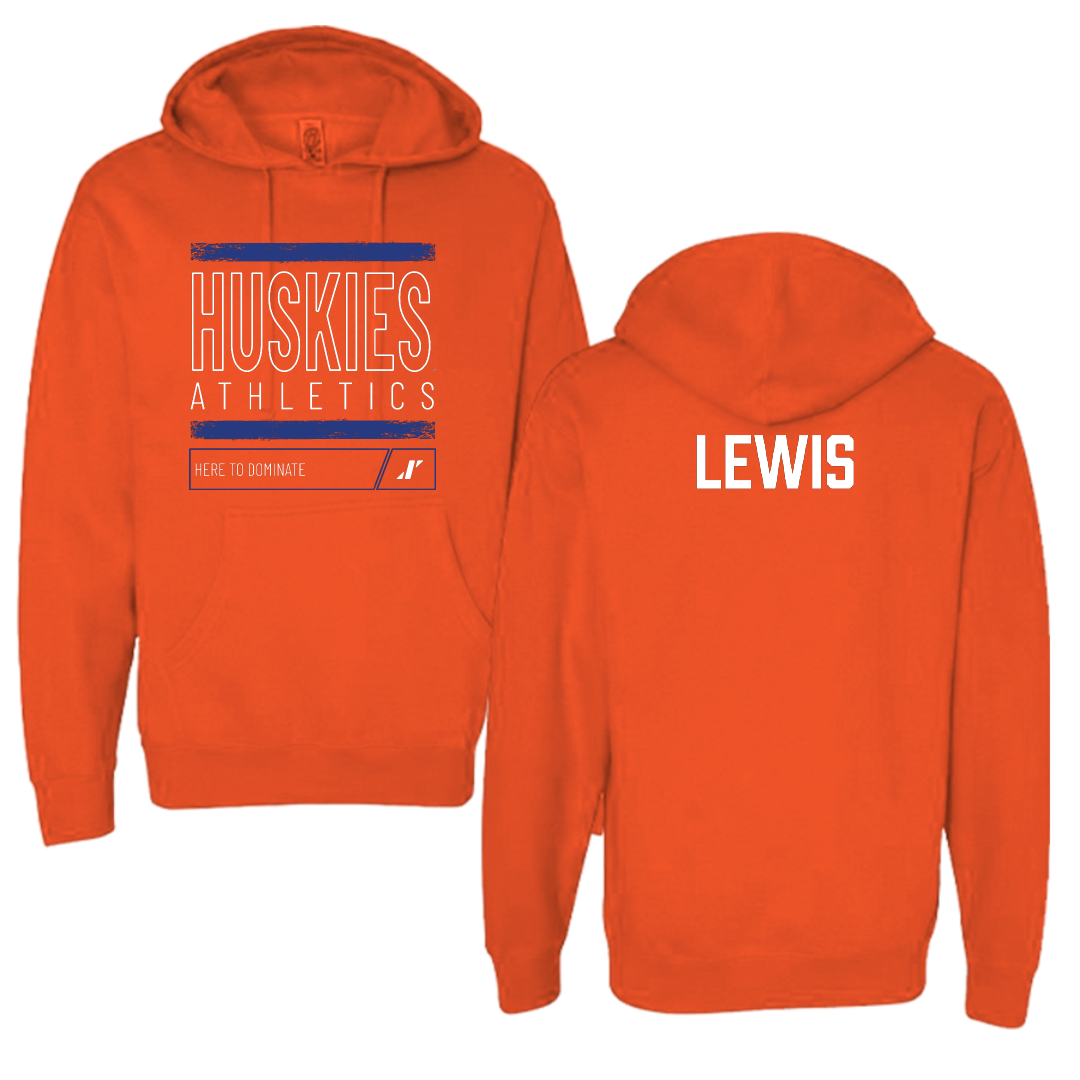 Houston Christian University Football Orange Dominate Hoodie - Darius Lewis