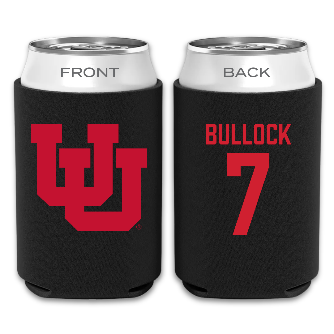 University of Utah Soccer Black Can Cooler - #7 Kelly Bullock