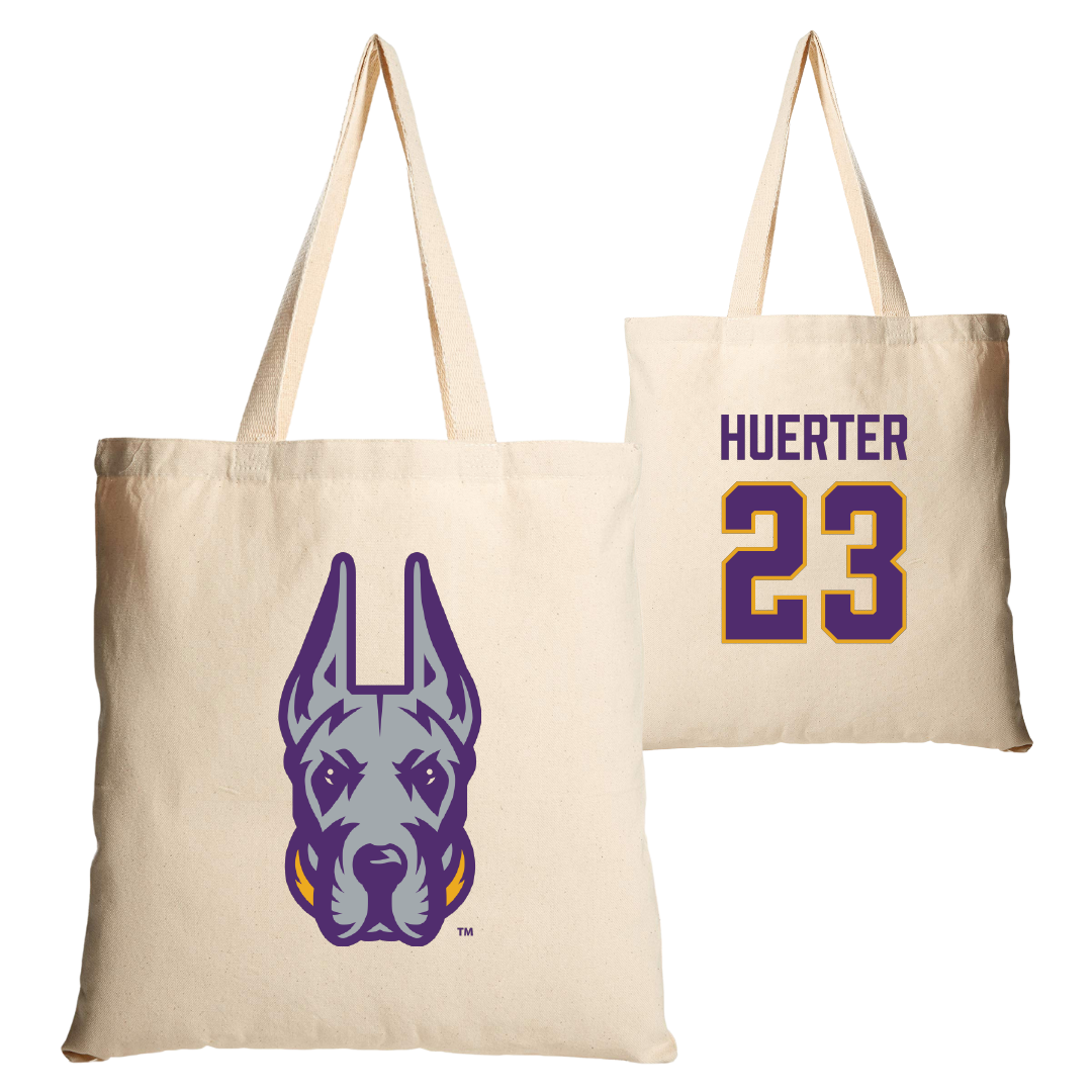 University at Albany Basketball Tan Canvas Tote Bag - #23 Meghan Huerter