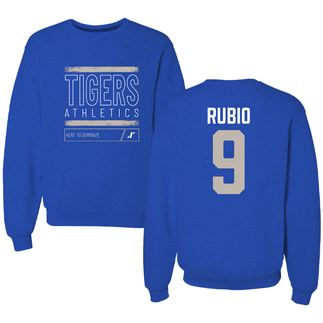 Voorhees University Baseball Blue Dominate Crewneck - #9 Miguel Rubio
