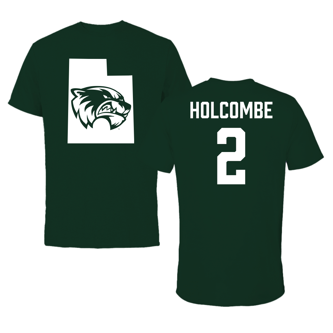 Utah Valley University Basketball Forest Green State Tee - #2 Jackson Holcombe