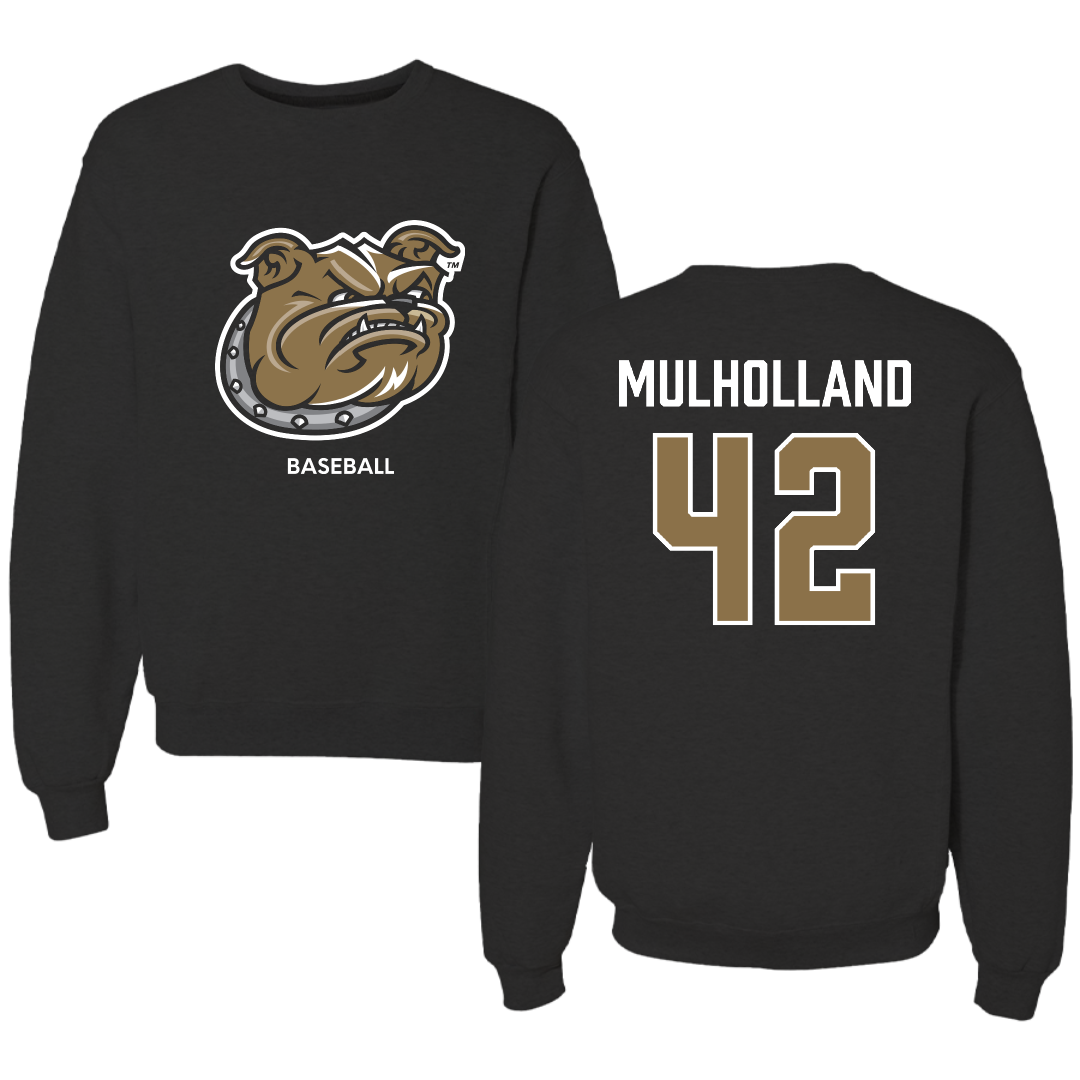 Bryant University Baseball Black Crewneck - #42 Billy Mulholland
