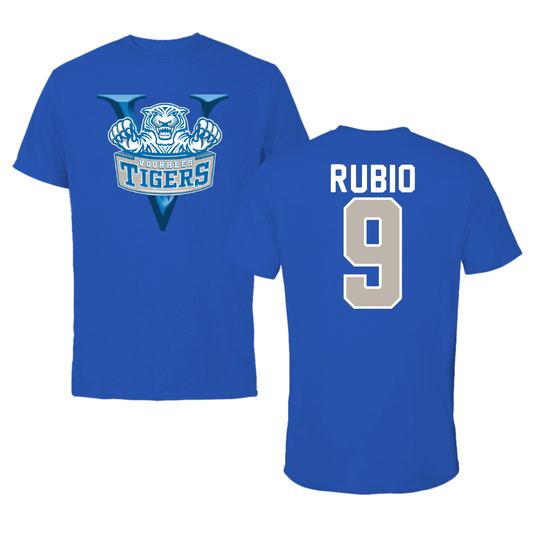 Voorhees University Baseball Blue Performance Tee - #9 Miguel Rubio