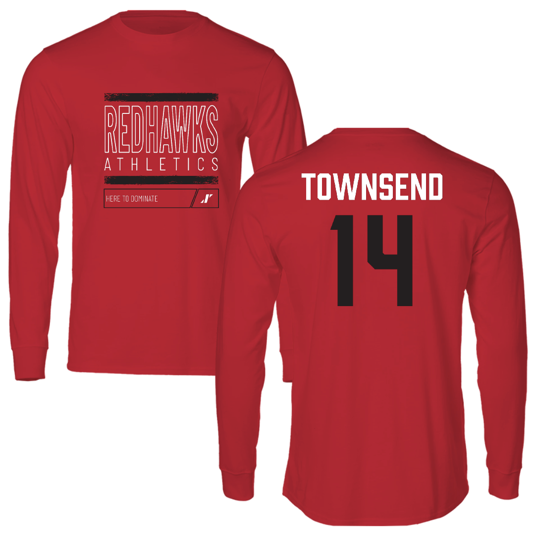 Southeast Missouri State University Football Red Dominate Performance Long Sleeve - #14 Amare Townsend