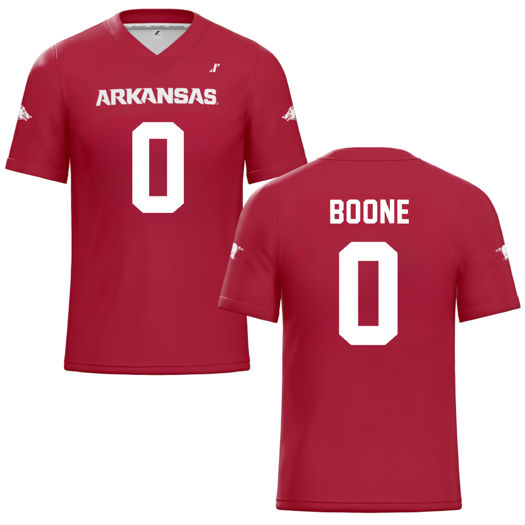 University of Arkansas Red Football Jersey - #0 Justus Boone