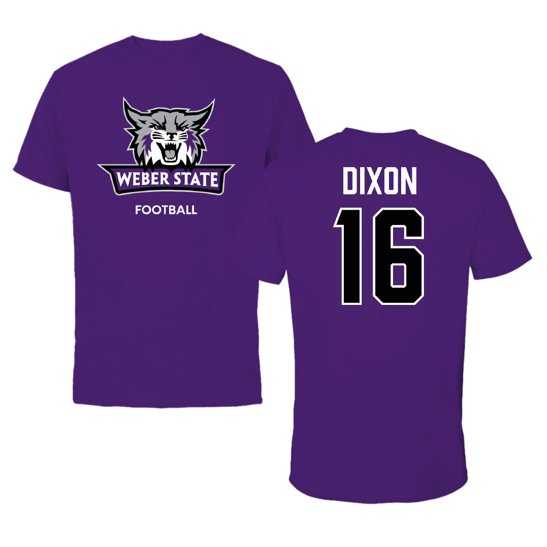 Weber State University Football Purple Performance Tee - #16 Toddrick Dixon