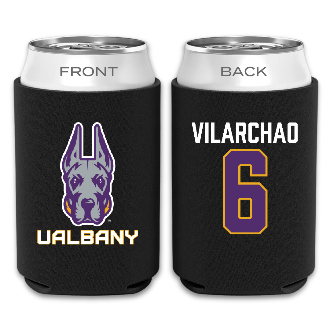 University at Albany Softball Black Can Cooler - #6 Victoria Vilarchao