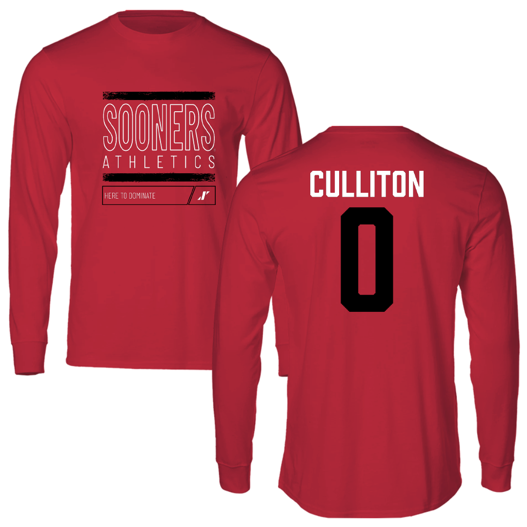 University of Oklahoma Basketball Crimson Dominate Long Sleeve - #0 Beatrice Culliton