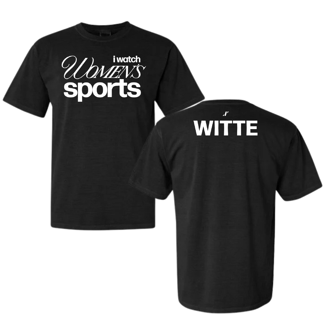 Utah State University Gymnastics Black WHM Comfort Colors Tee - Mya Witte