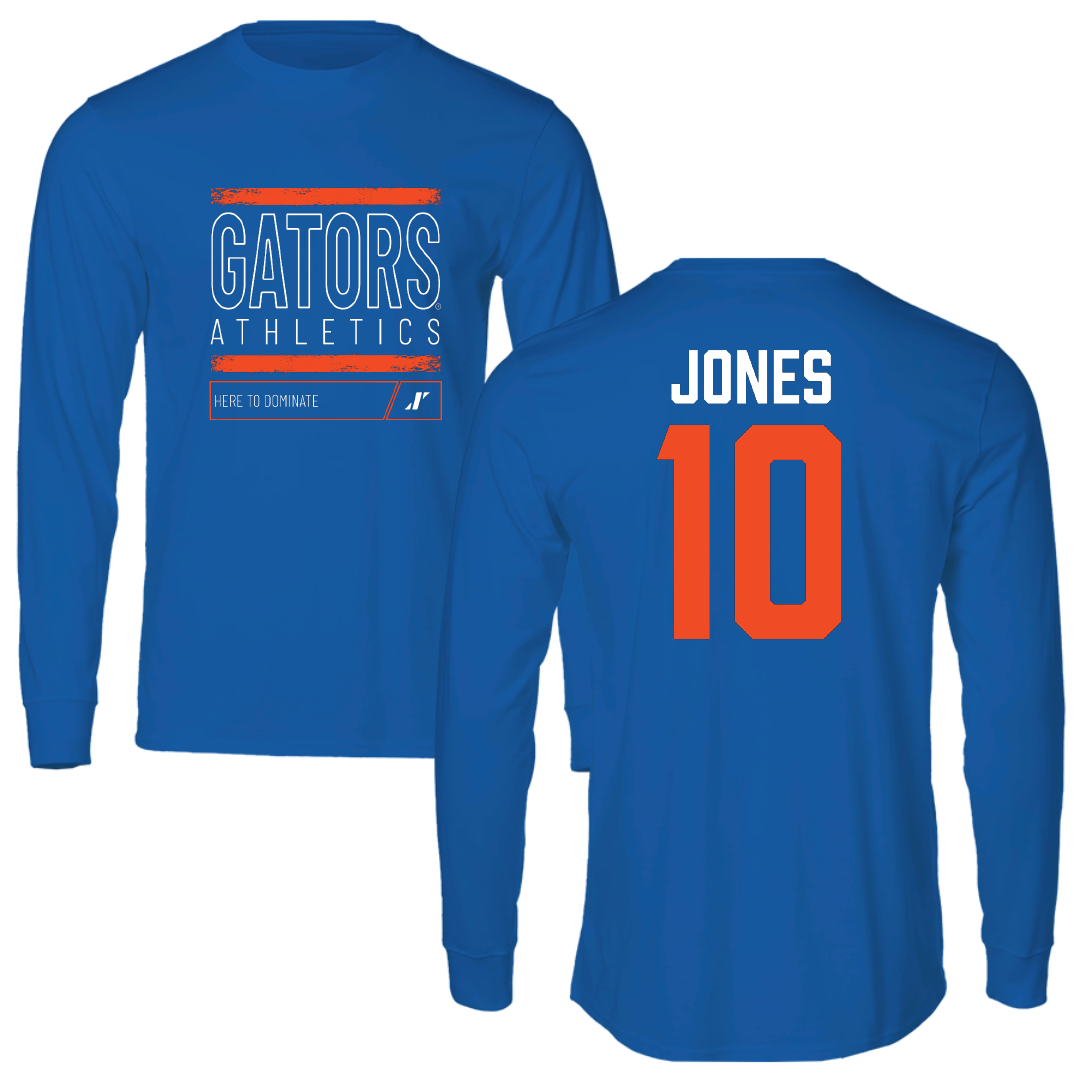 University of Florida Soccer Blue Dominate Long Sleeve - #10 Madison Jones