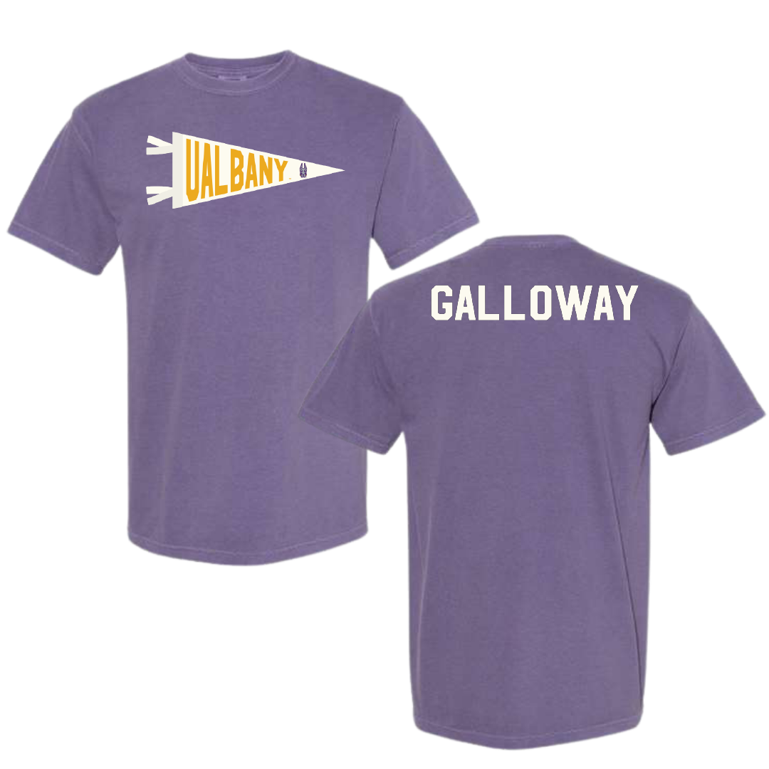 University at Albany TF and XC Purple Pennant Comfort Colors Tee - Toni Galloway