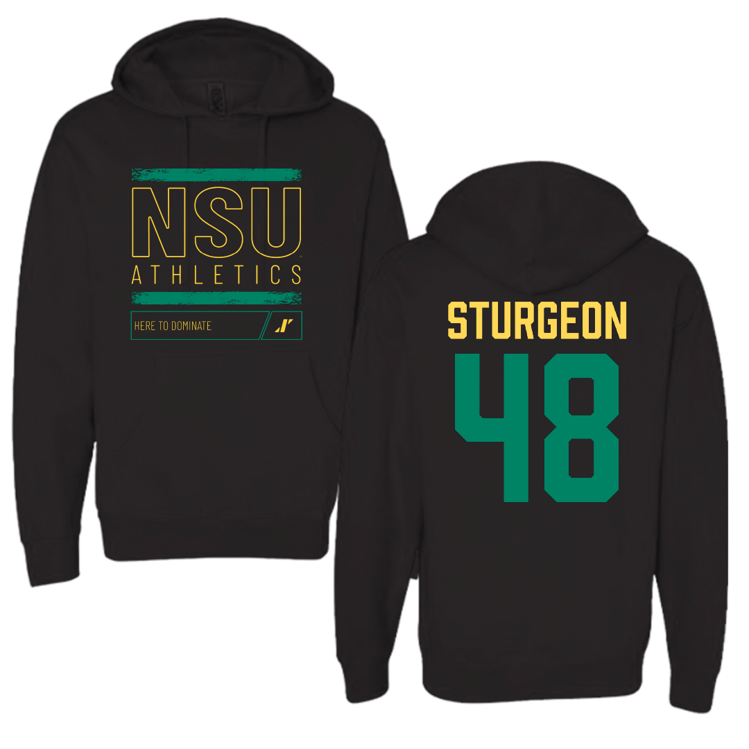 Norfolk State University Baseball Black Dominate Hoodie - #48 CC Sturgeon