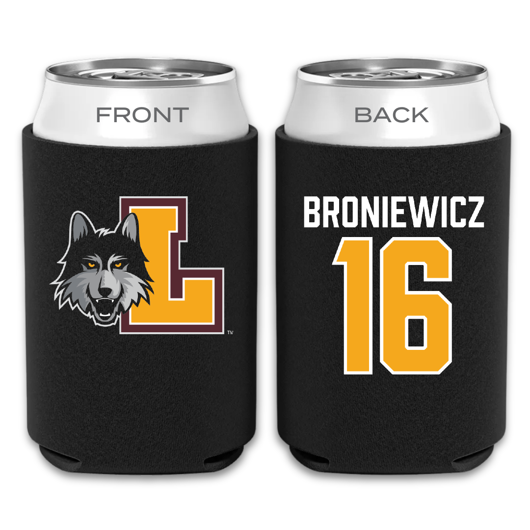 Loyola University-Chicago Softball Black Can Cooler - #16 Andie Broniewicz