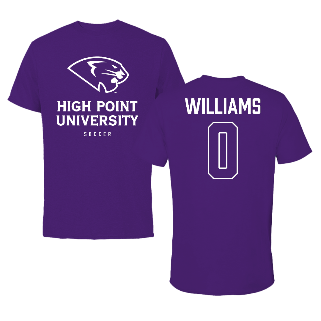 High Point University Soccer Purple Tee - #0 Kylee Williams