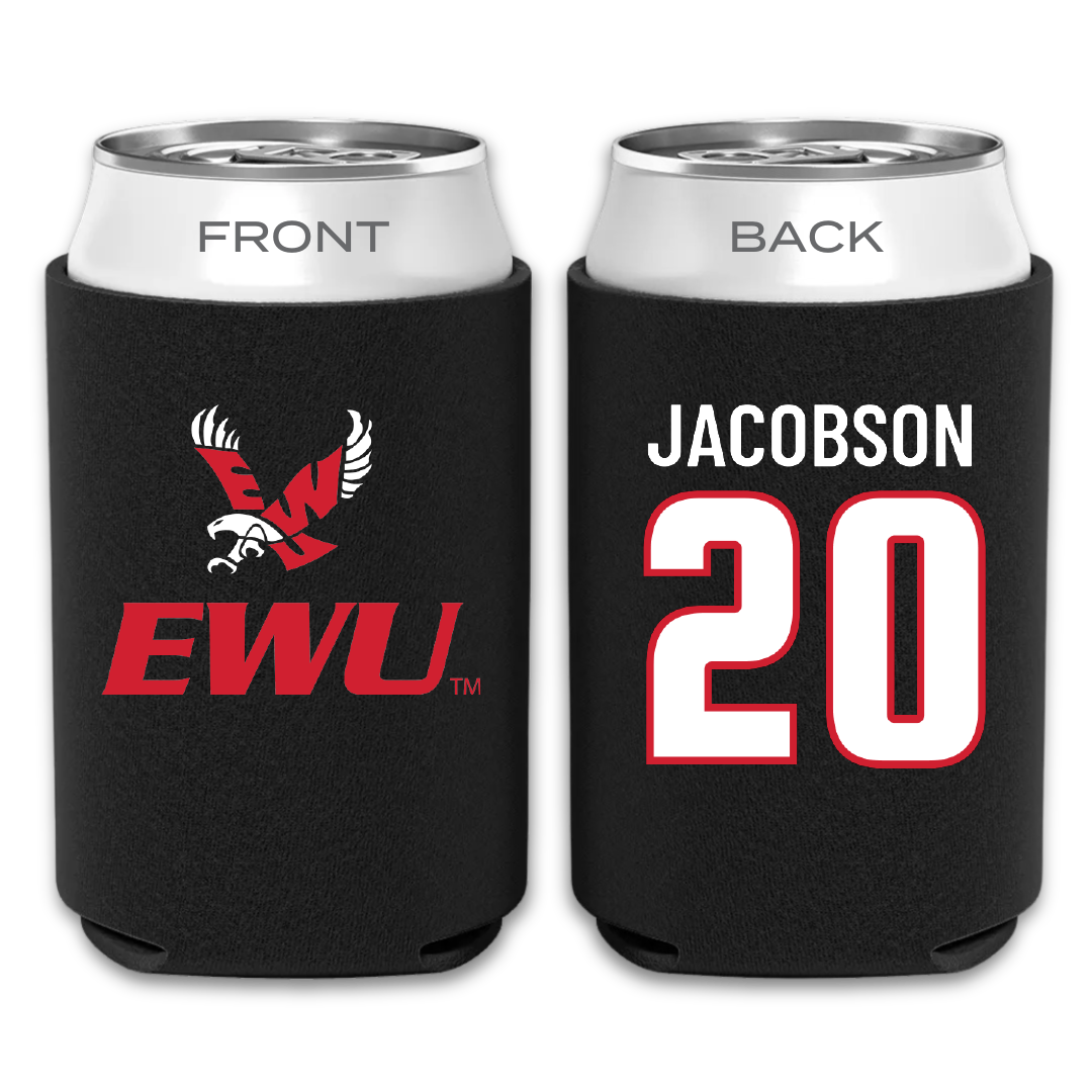 Eastern Washington University Football Black Can Cooler - #20 Tyson Jacobson