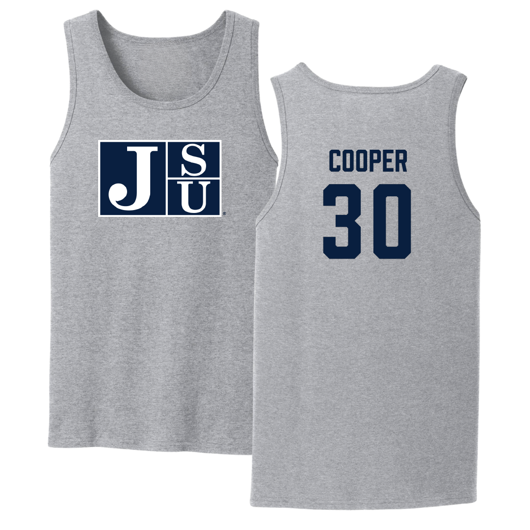 Jackson State University Basketball Sport Gray Tank Top - #30 Zoe Cooper