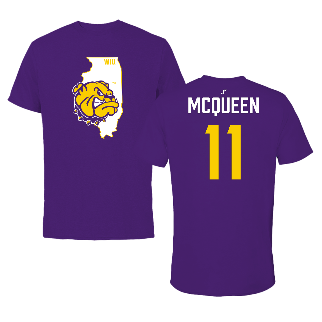 Western Illinois University Softball Purple State Performance Tee - #11 Tori McQueen