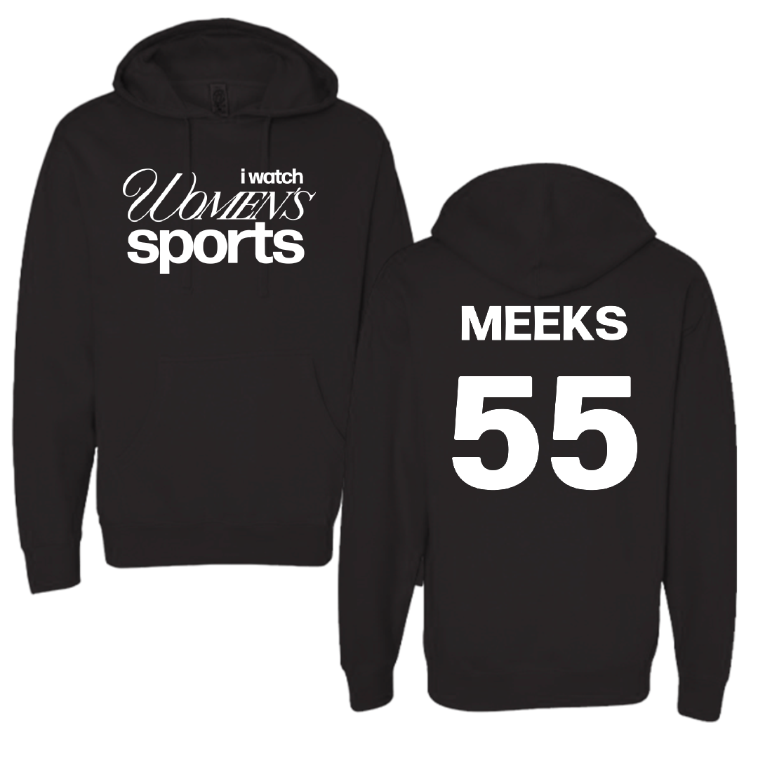 Illinois State University Softball Black WHM Hoodie - #55 Hannah Meeks