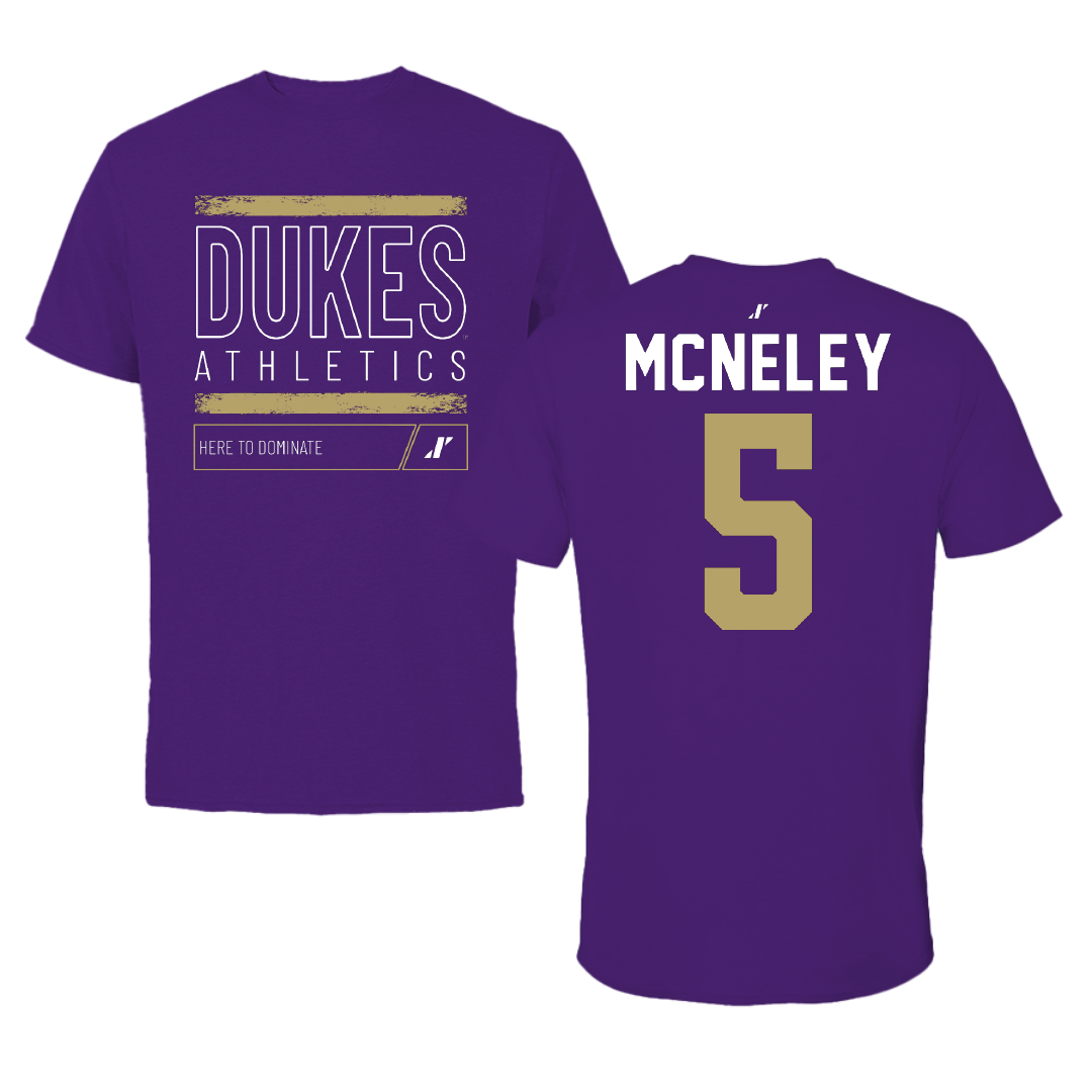 James Madison University Volleyball Purple Dominate Performance Tee - #5 Julia McNeley