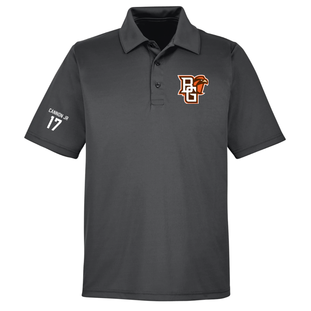 Bowling Green State University Football Dark Gray Polo - #17 Mark Cannon Jr