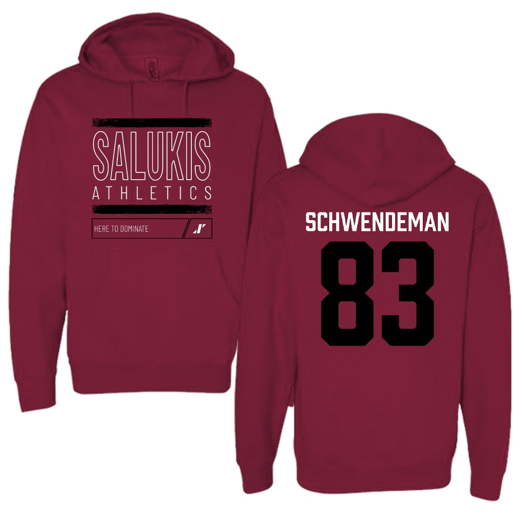 Southern Illinois University at Carbondale Football Maroon Dominate Hoodie - #83 Ryan Schwendeman