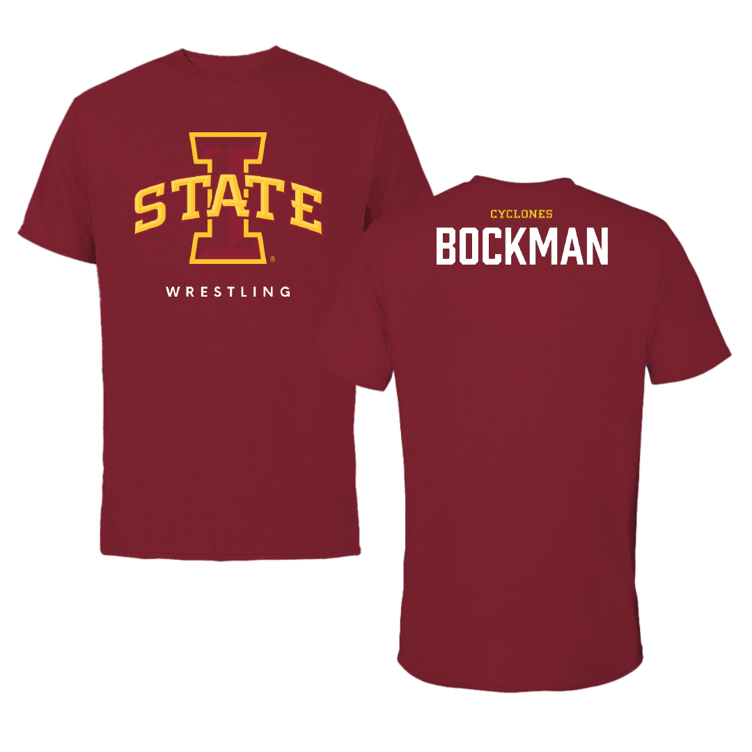 Iowa State University Wrestling Cardinal Tee - Evan Bockman