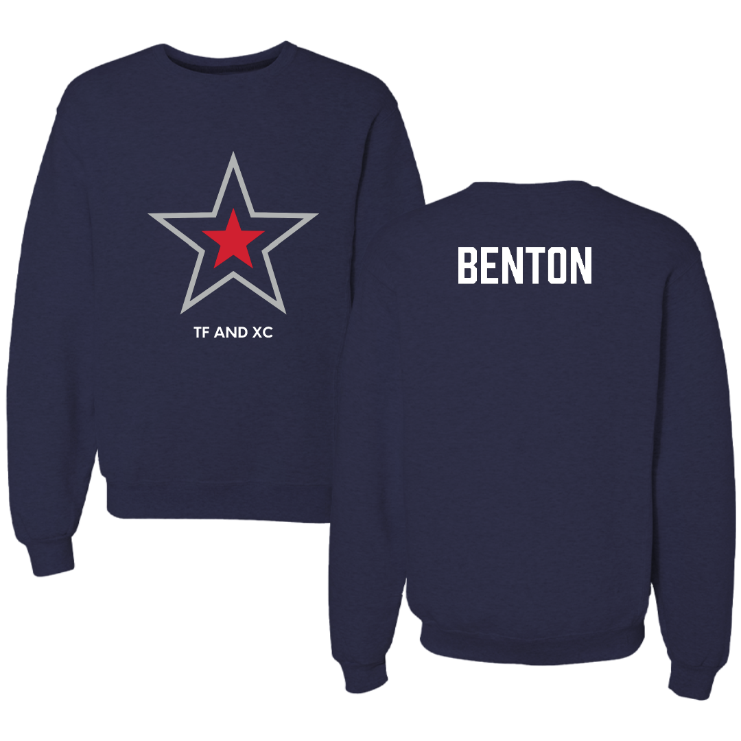 Robert Morris University TF and XC Navy Mascot Crewneck - Ny'Asia Benton